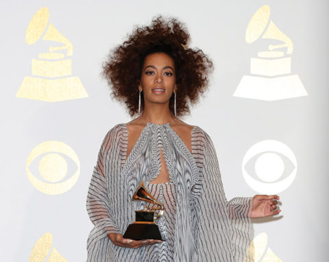 Solange Knowles at the 59th Grammy Awards