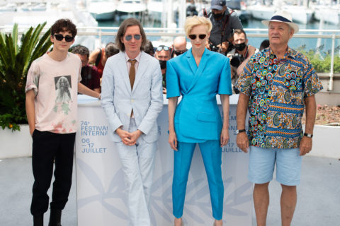 Timothee Chalamet, Wes Anderson, Tilda Swinton and Bill Murray at Cannes