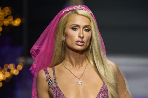 Paris Hilton at Versace Spring 2023